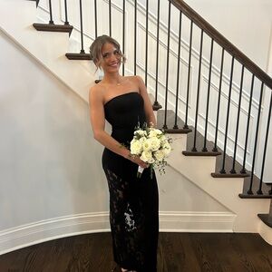 Elegant Black Strapless Dress